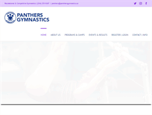 Tablet Screenshot of panthersgymnastics.ca